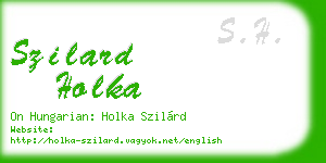 szilard holka business card